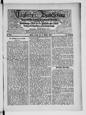 Tägliche Rundschau vom 06.10.1899