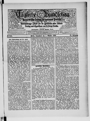 Tägliche Rundschau on Oct 7, 1899