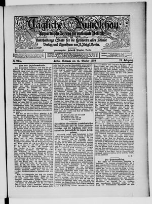 Tägliche Rundschau vom 18.10.1899
