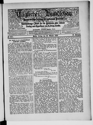 Tägliche Rundschau vom 20.10.1899