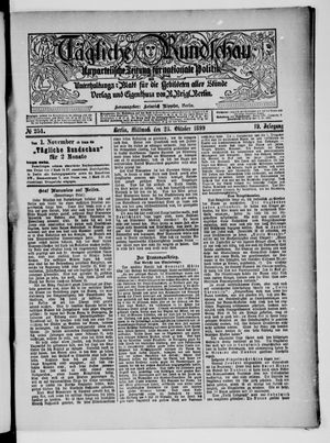 Tägliche Rundschau vom 25.10.1899