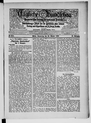 Tägliche Rundschau vom 26.10.1899