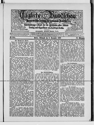 Tägliche Rundschau vom 08.11.1899