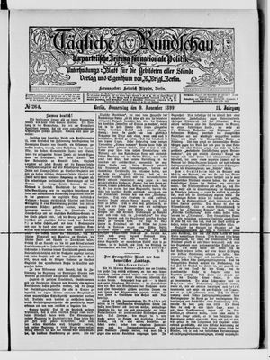 Tägliche Rundschau vom 09.11.1899