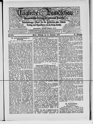 Tägliche Rundschau vom 15.11.1899