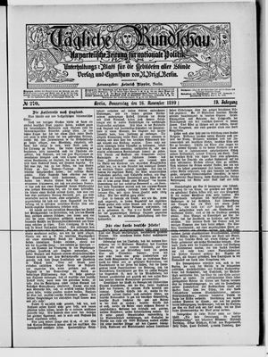 Tägliche Rundschau vom 16.11.1899