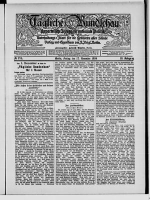 Tägliche Rundschau vom 17.11.1899