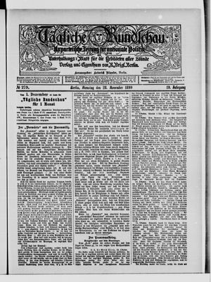 Tägliche Rundschau vom 28.11.1899