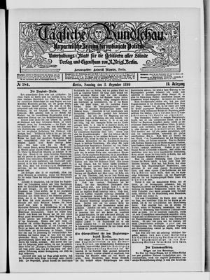 Tägliche Rundschau vom 03.12.1899