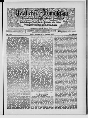 Tägliche Rundschau vom 05.12.1899