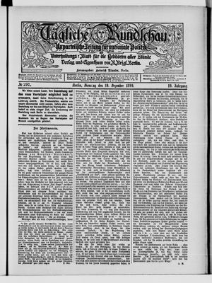 Tägliche Rundschau vom 19.12.1899