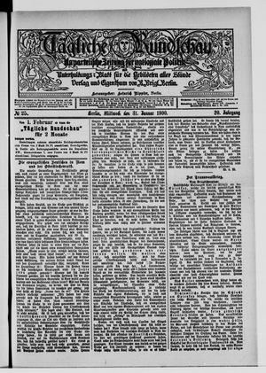Tägliche Rundschau vom 31.01.1900