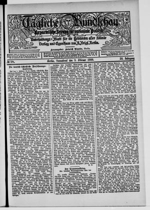 Tägliche Rundschau vom 03.02.1900