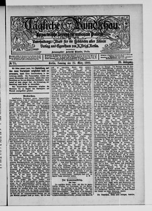 Tägliche Rundschau vom 25.03.1900