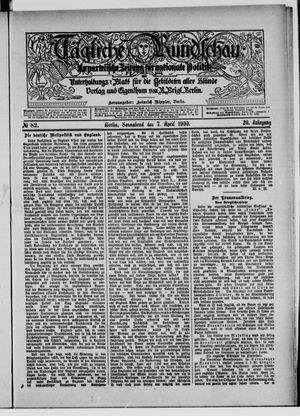 Tägliche Rundschau vom 07.04.1900