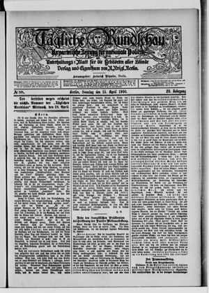 Tägliche Rundschau vom 15.04.1900