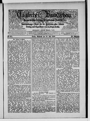Tägliche Rundschau vom 18.07.1900