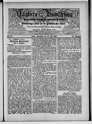 Tägliche Rundschau vom 21.07.1900