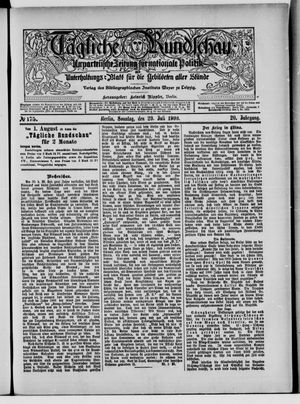 Tägliche Rundschau vom 29.07.1900