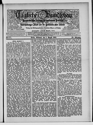 Tägliche Rundschau vom 01.08.1900