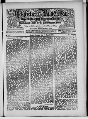 Tägliche Rundschau on Aug 7, 1900