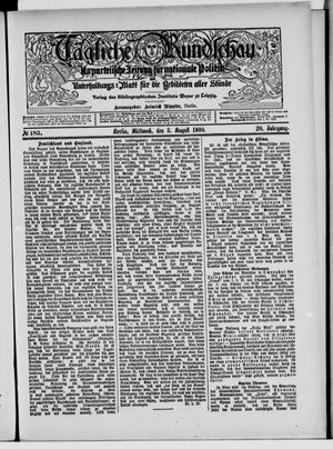 Tägliche Rundschau on Aug 8, 1900