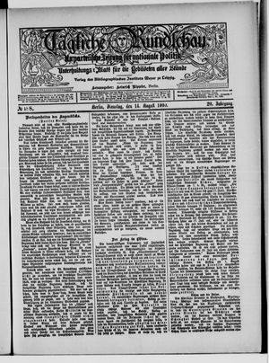 Tägliche Rundschau vom 14.08.1900