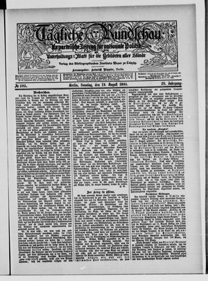 Tägliche Rundschau vom 19.08.1900