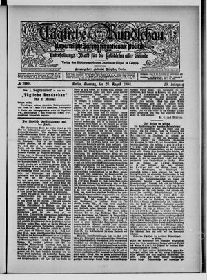 Tägliche Rundschau vom 28.08.1900