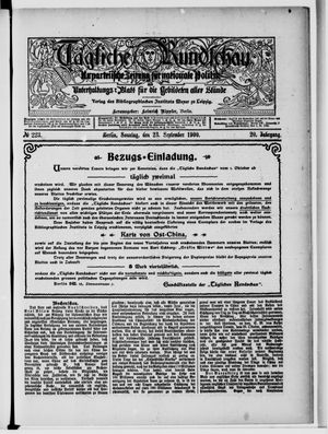 Tägliche Rundschau vom 23.09.1900