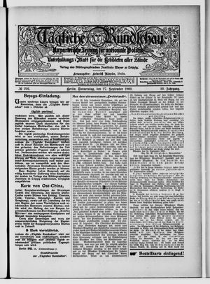Tägliche Rundschau vom 27.09.1900