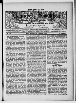Tägliche Rundschau vom 09.10.1900