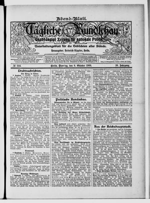 Tägliche Rundschau vom 09.10.1900