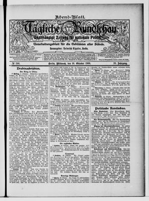 Tägliche Rundschau on Oct 10, 1900