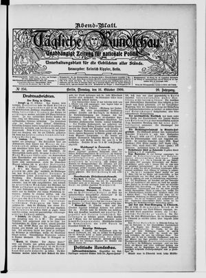 Tägliche Rundschau vom 16.10.1900