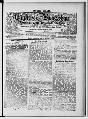 Tägliche Rundschau vom 20.10.1900