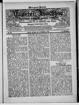 Tägliche Rundschau vom 02.11.1900