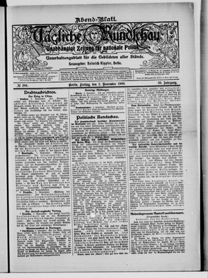 Tägliche Rundschau vom 02.11.1900