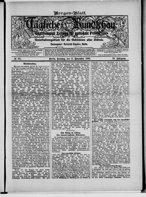 Tägliche Rundschau vom 11.11.1900
