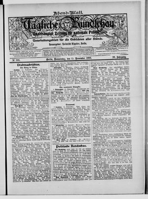 Tägliche Rundschau vom 15.11.1900