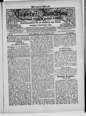 Tägliche Rundschau vom 21.11.1900