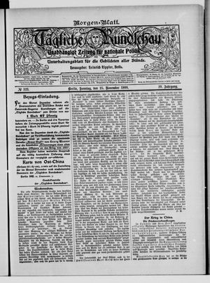 Tägliche Rundschau vom 25.11.1900