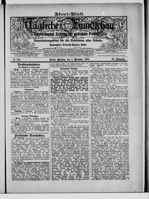 Tägliche Rundschau vom 03.12.1900