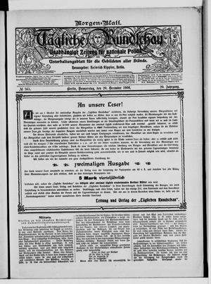 Tägliche Rundschau vom 20.12.1900