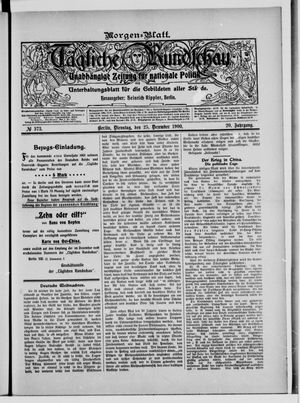 Tägliche Rundschau vom 25.12.1900