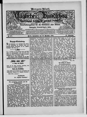 Tägliche Rundschau vom 29.12.1900