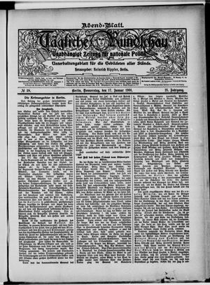 Tägliche Rundschau vom 17.01.1901