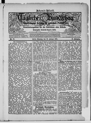 Tägliche Rundschau vom 26.02.1901
