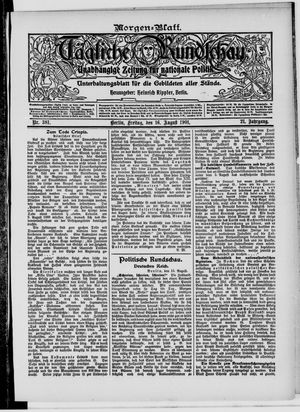 Tägliche Rundschau vom 16.08.1901
