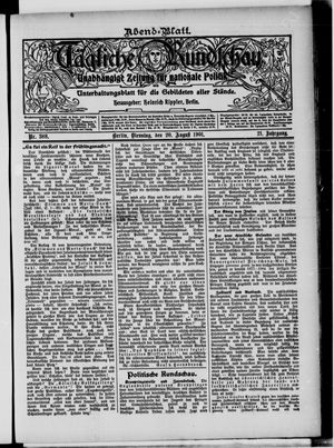 Tägliche Rundschau vom 20.08.1901